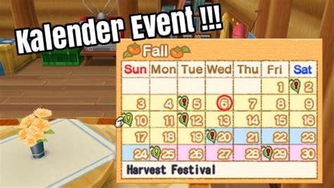 event harvest moon hero of leaf valley|Harvest Moon: Hero of Leaf Valley (All Event Paths Calendar).